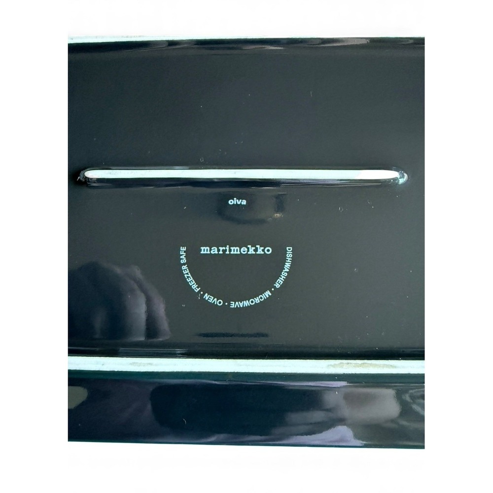 Two Marimekko Oiva Platters 6.5" x 12" (16.5 x 30.5 cm) S.Ruotsalainen Smoke - Picture 6 of 8